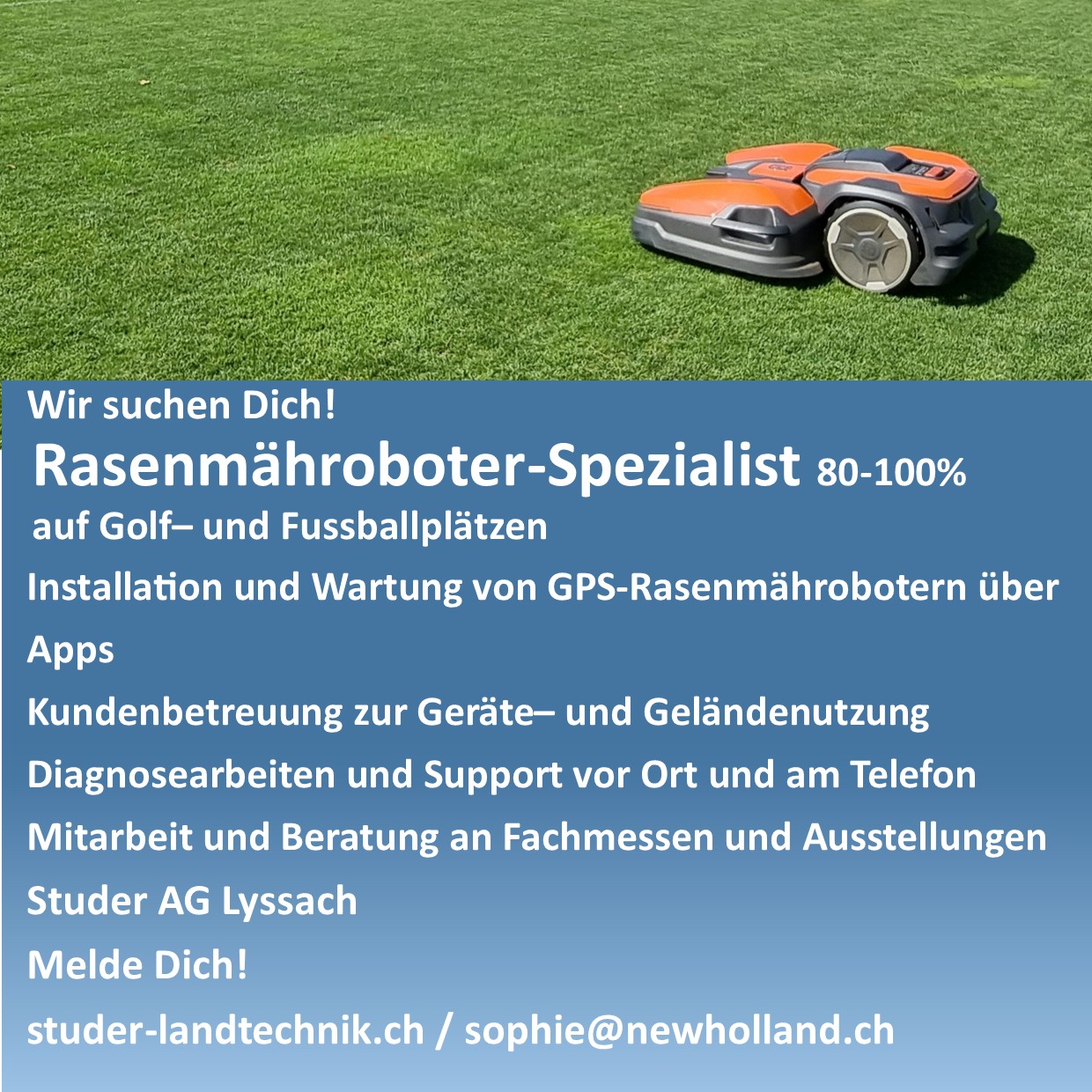 Wir suchen Dich Rasenmähroboter Spezialist